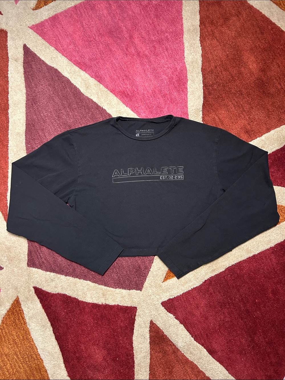 Alphalete Long Sleeve Crop Tee Size S
